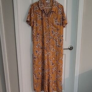 Elegant Floral Yellow Jumpsuit